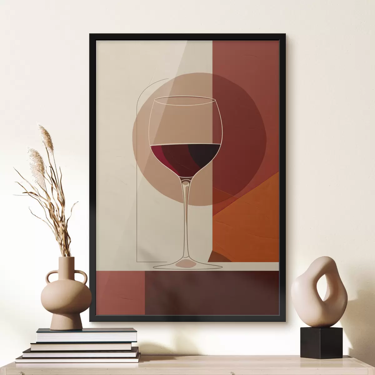 Poster Bicchiere con vino f40192