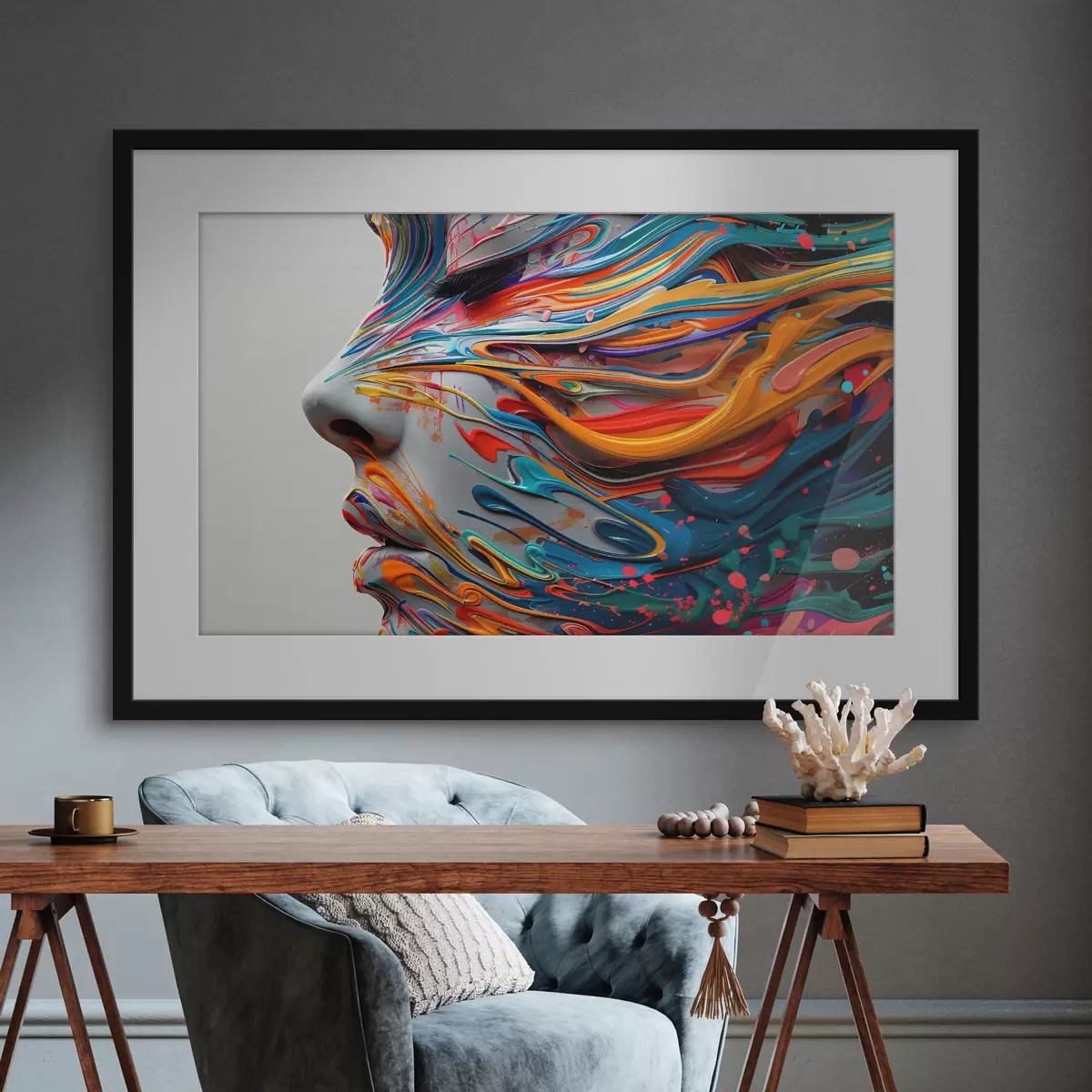 Poster Faccia dipinta f40203