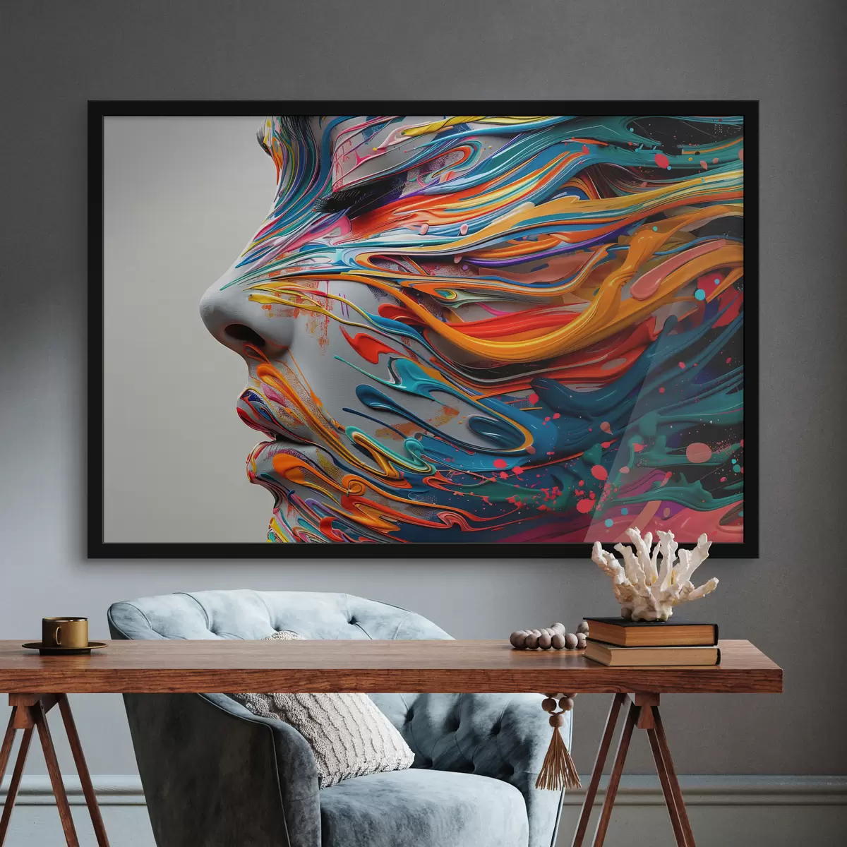 Poster Faccia dipinta f40203