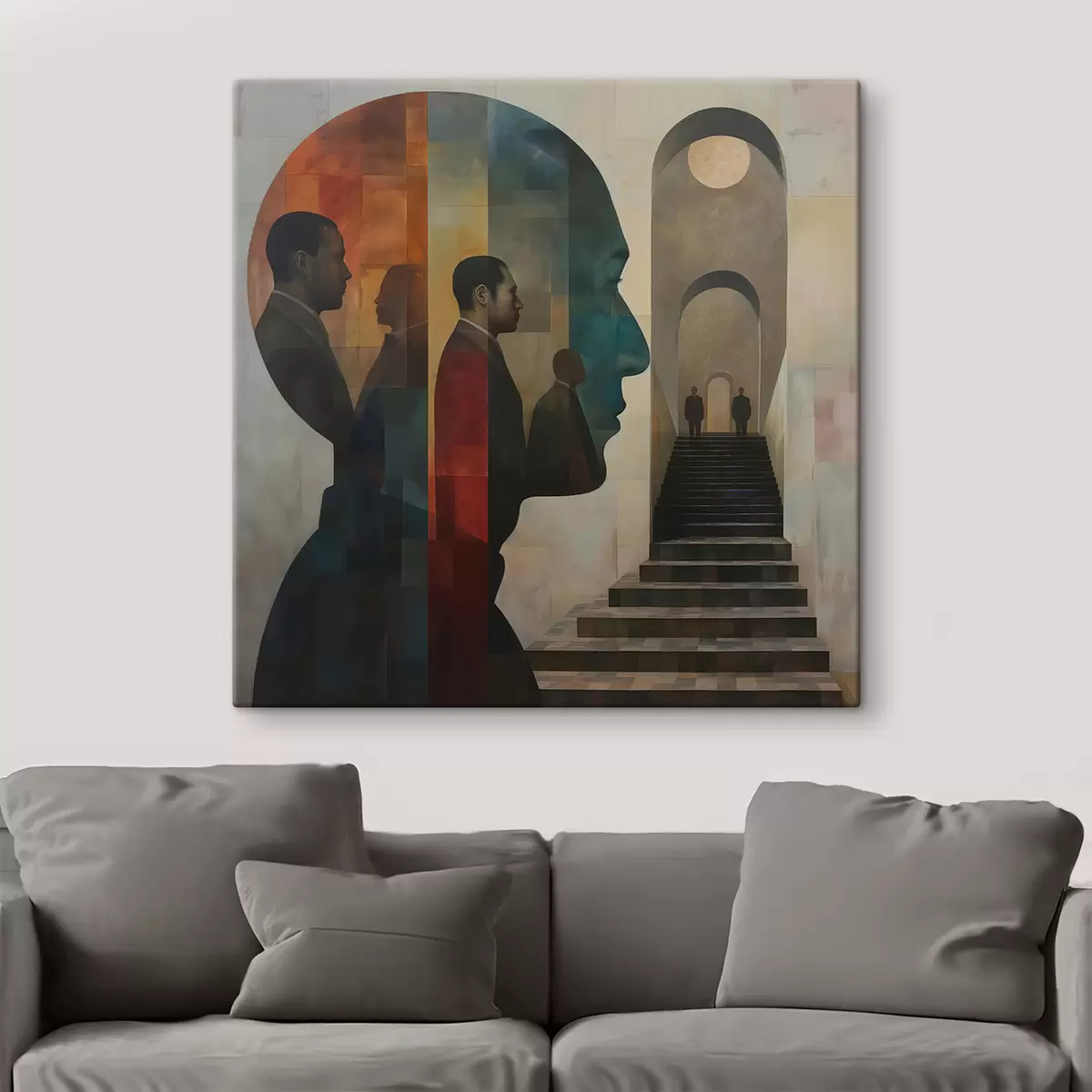 carta da parati profili di uomini d'arte moderna nr. s40239