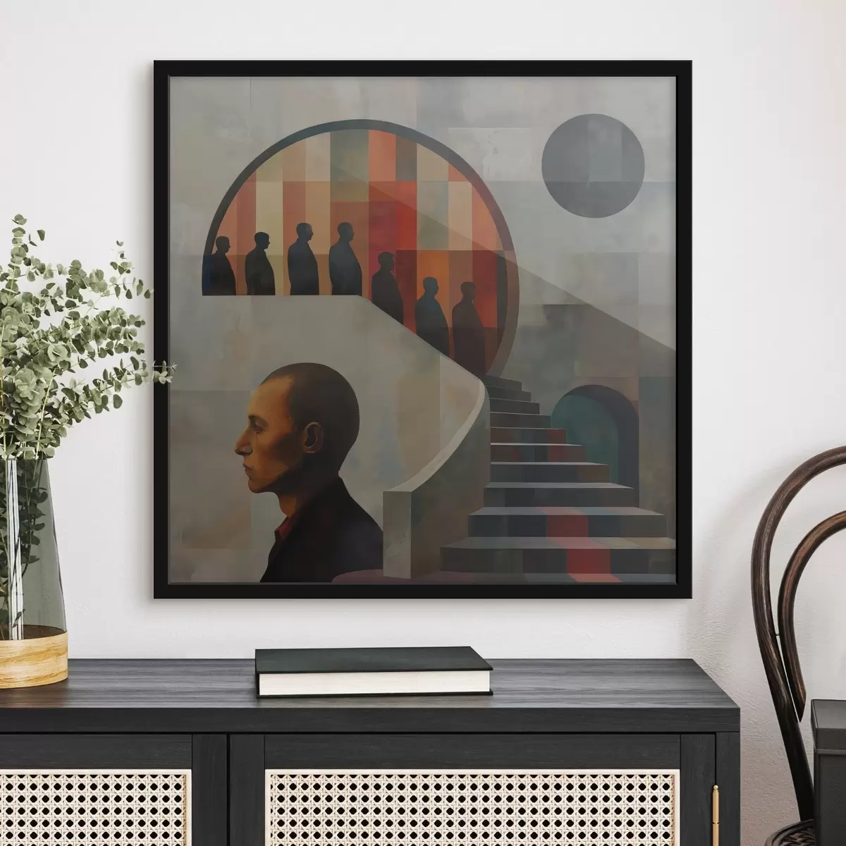 Poster illustrazione di scale moderne f40238