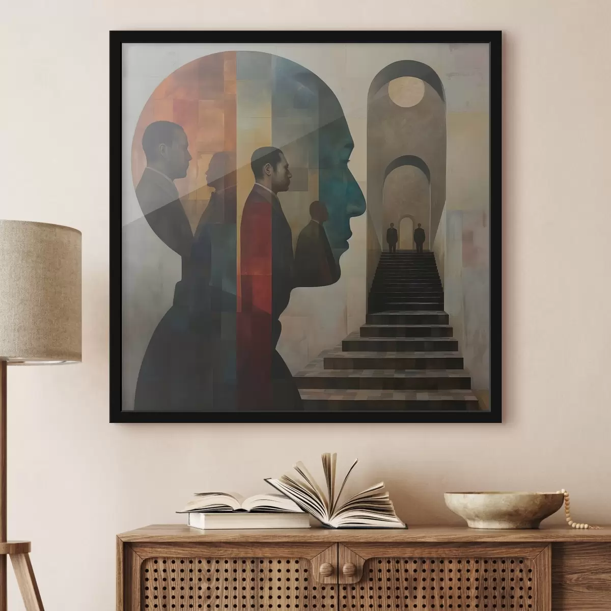 Poster profili moderni di uomini nell'arte f40239