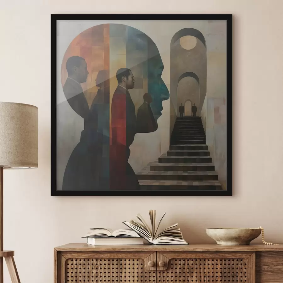 carta da parati profili moderni di uomini nell'arte nr. f40239