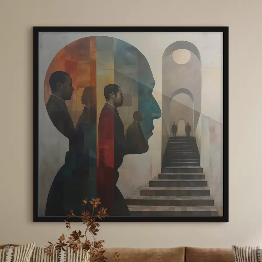 carta da parati profili moderni di uomini nell'arte nr. f40239