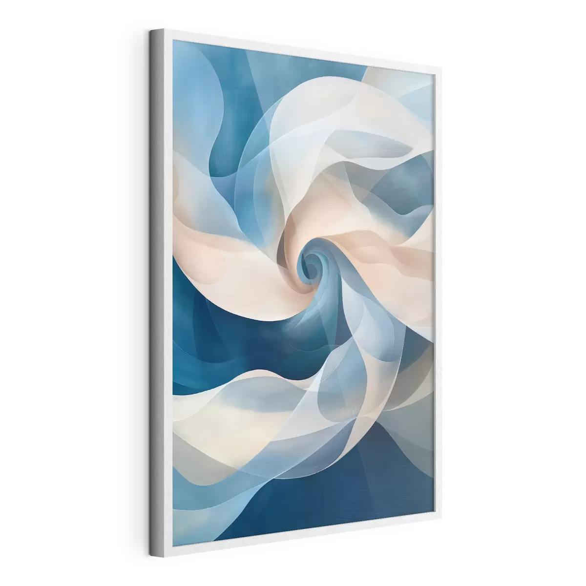 Poster vortice astratto beige-blu f40249