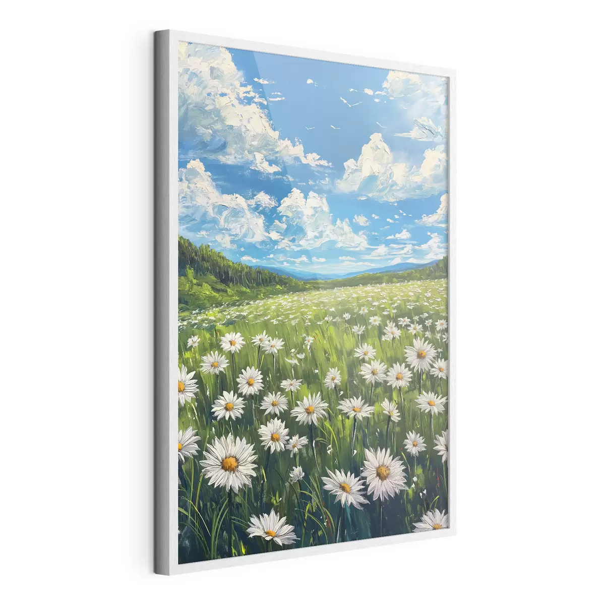 Poster paesaggio di margherite sul campo f40255