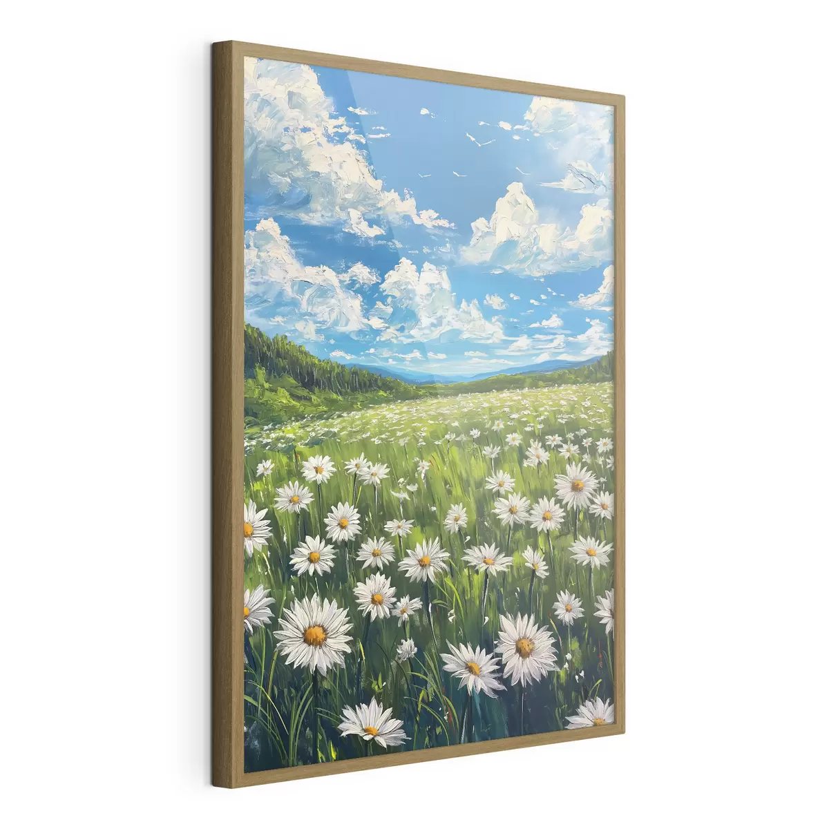 Poster paesaggio di margherite sul campo f40255