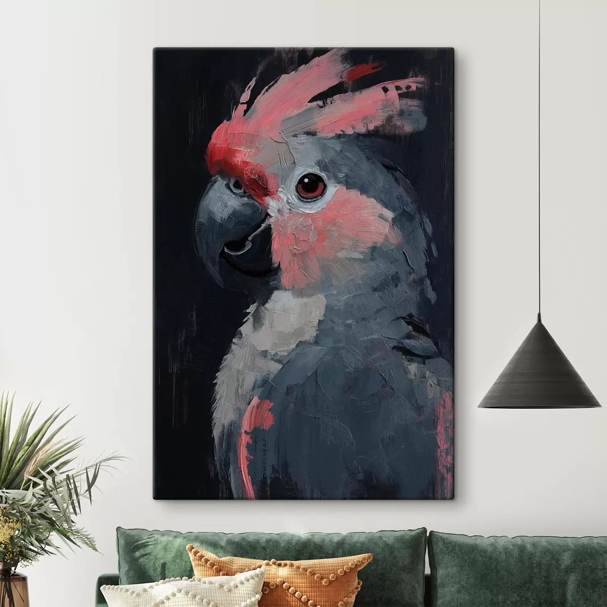 carta da parati Il pappagallo è dipinto con acrilico nr. s40266