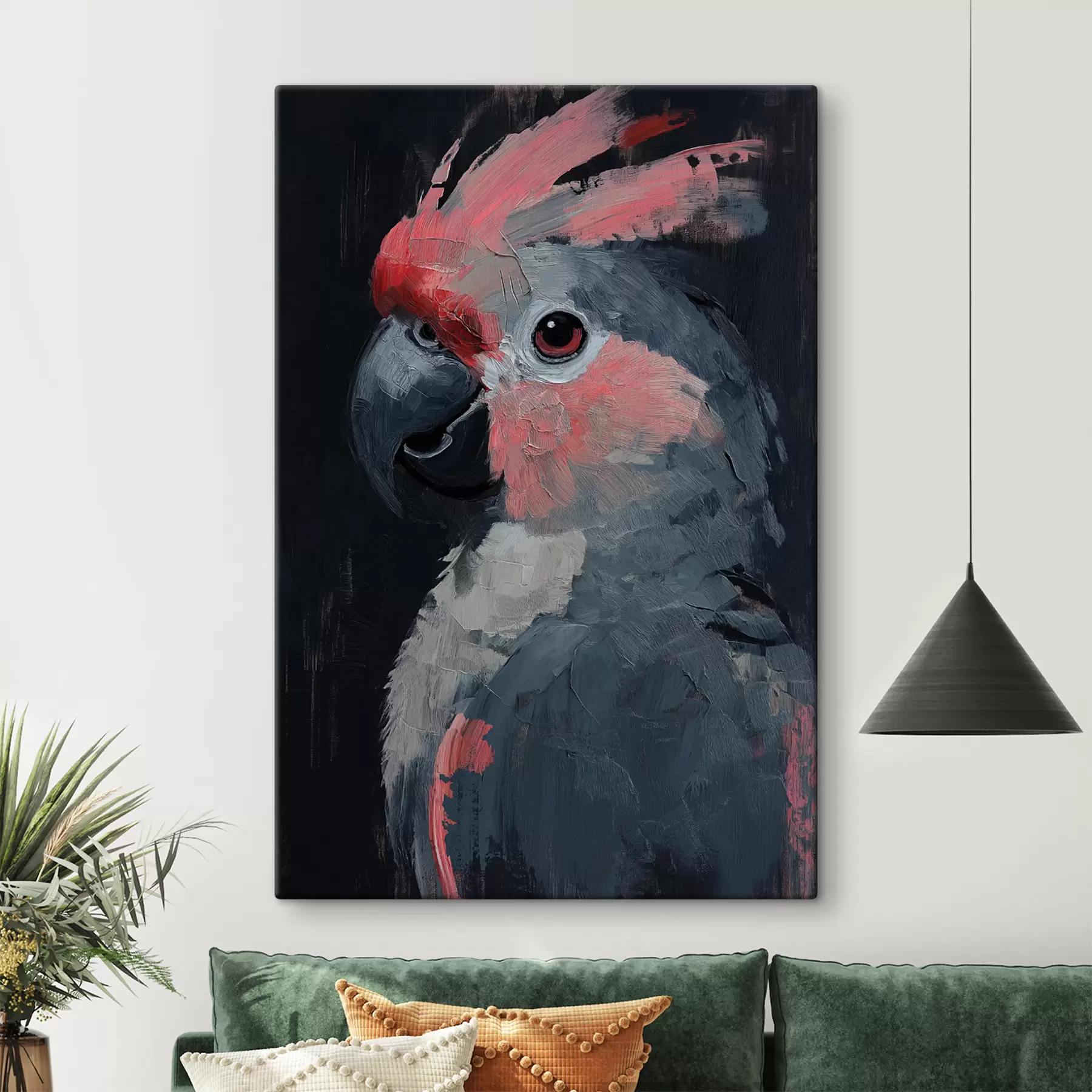 carta da parati Il pappagallo è dipinto con acrilico nr. s40266