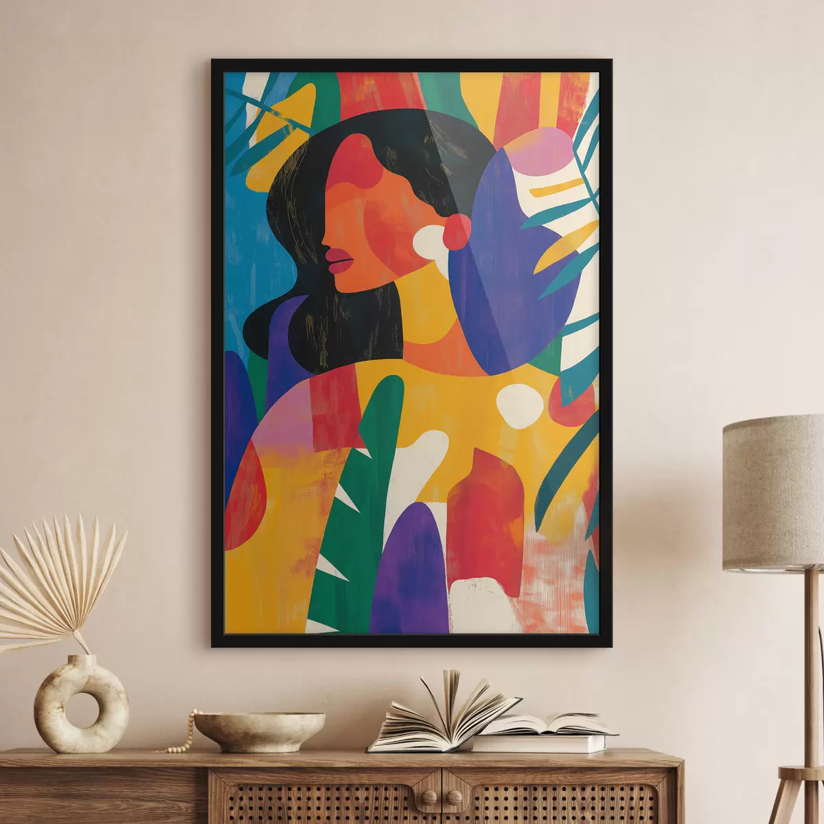 Poster Ragazza astratta multicolore f40275