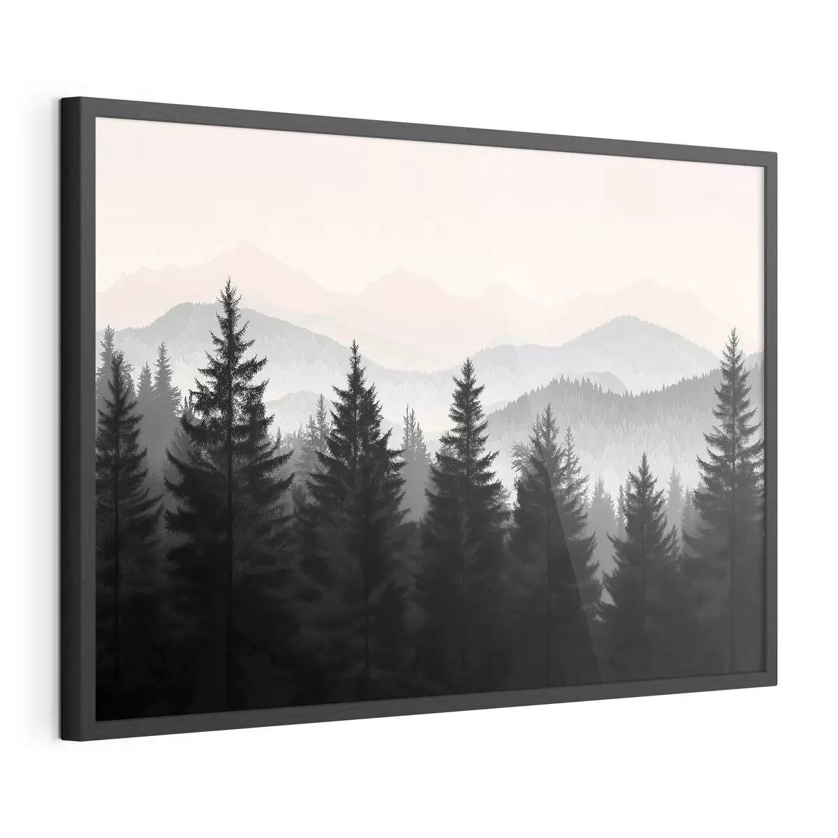 Poster Foresta con montagne sullo sfondo f40281