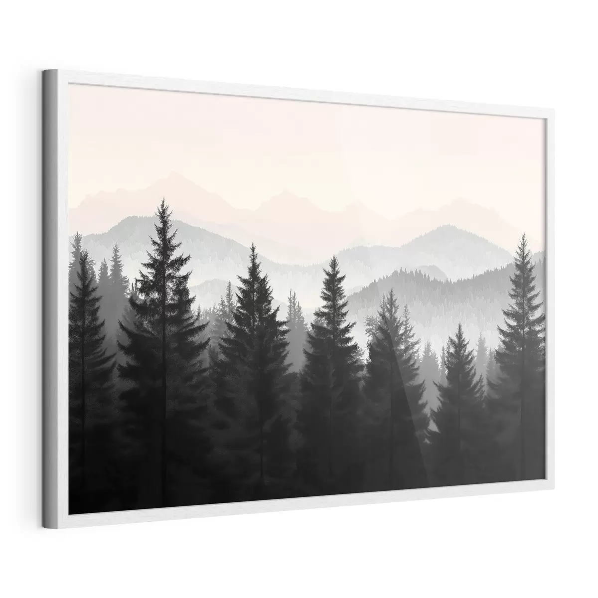 Poster Foresta con montagne sullo sfondo f40281