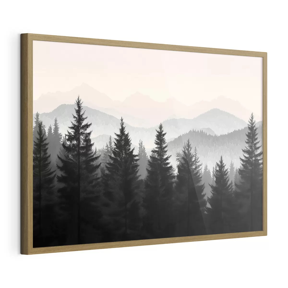 Poster Foresta con montagne sullo sfondo f40281