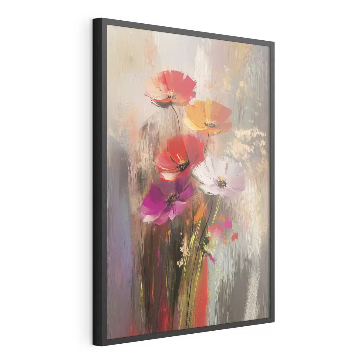Poster Fiori astratti luminosi con pennellate f40283