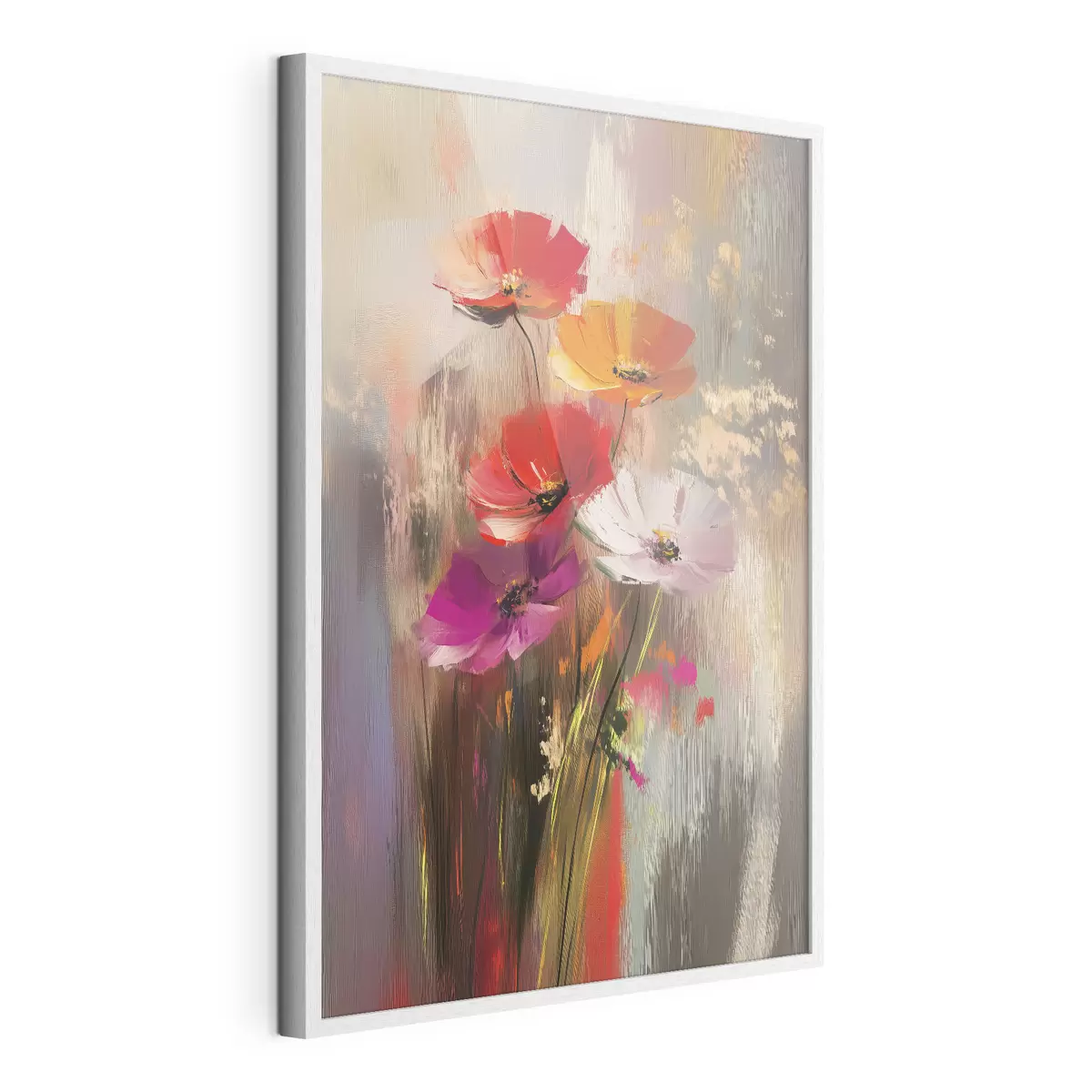 Poster Fiori astratti luminosi con pennellate f40283