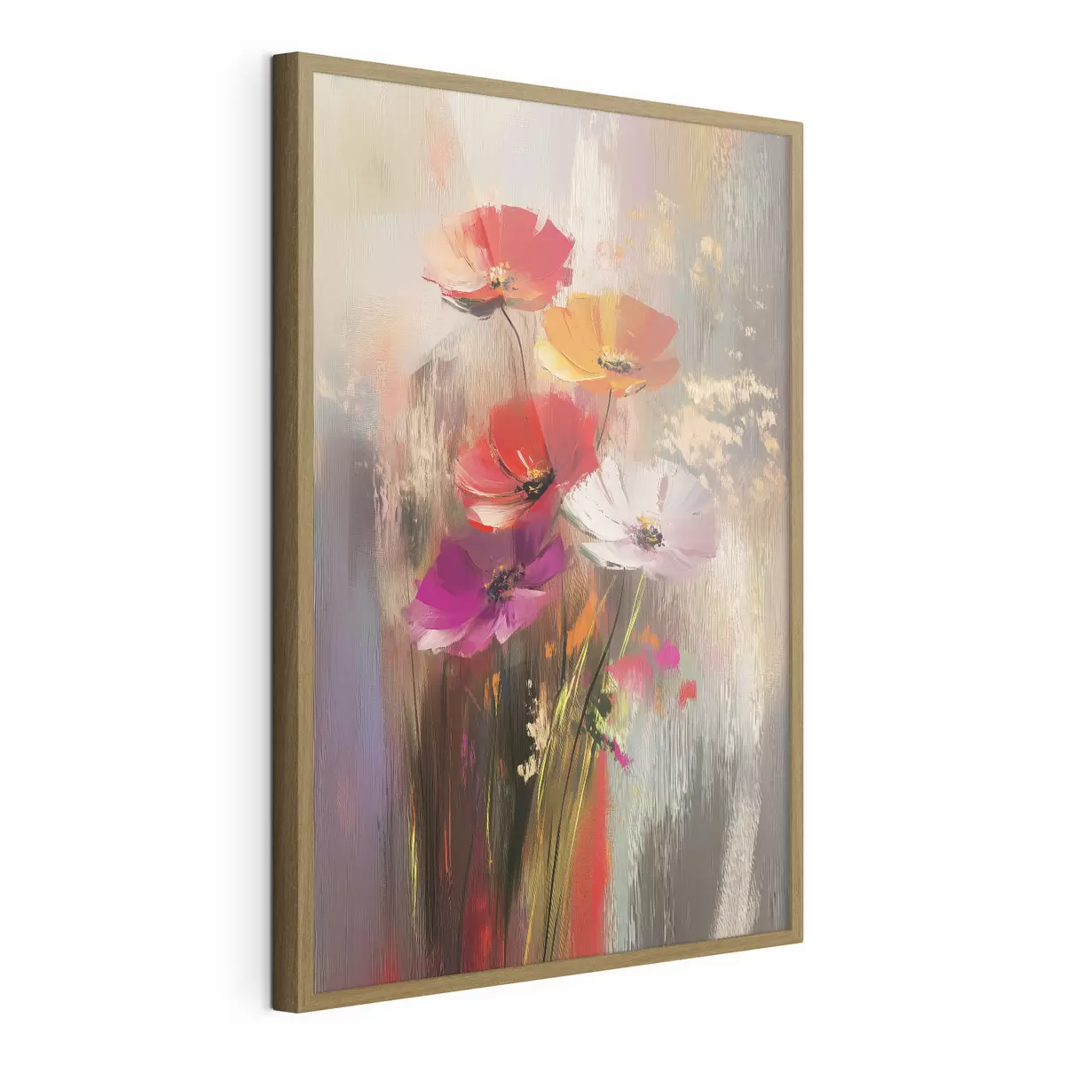 Poster Fiori astratti luminosi con pennellate f40283