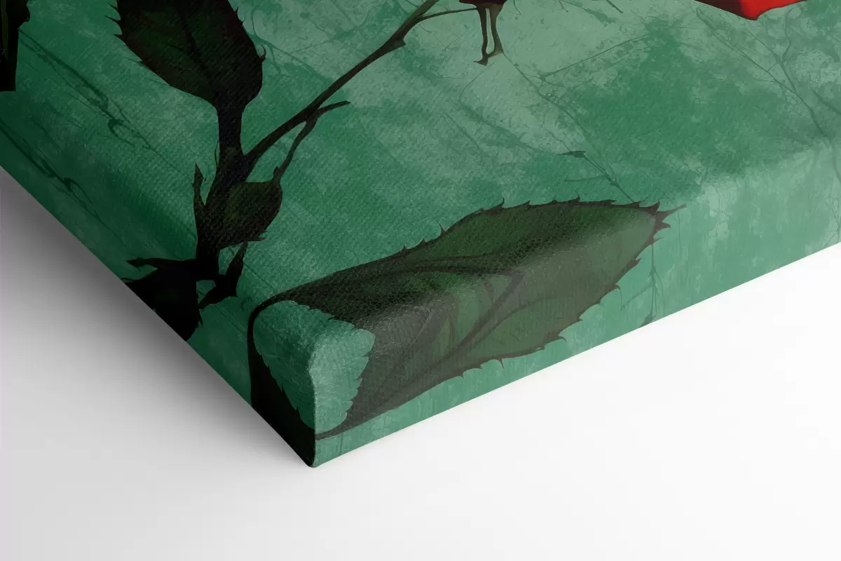 carta da parati Rosa su sfondo verde nr. s40339