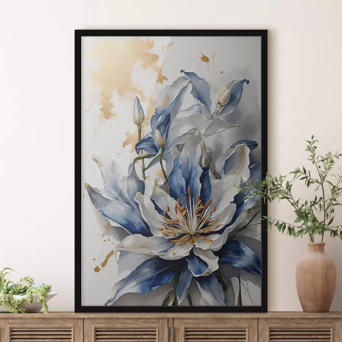 Poster Giglio su sfondo bianco f40329