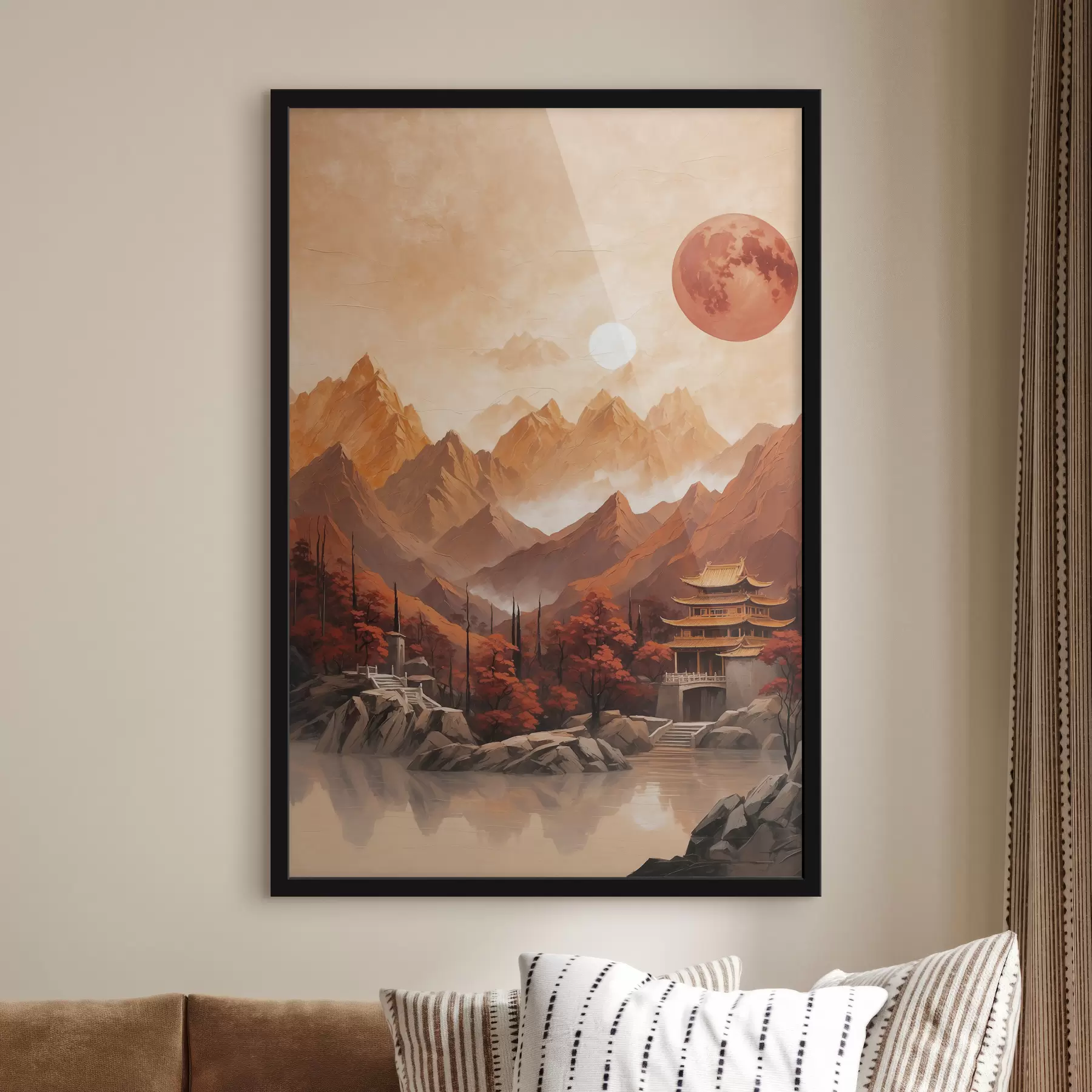 carta da parati Edificio storico cinese in montagna nr. f40330