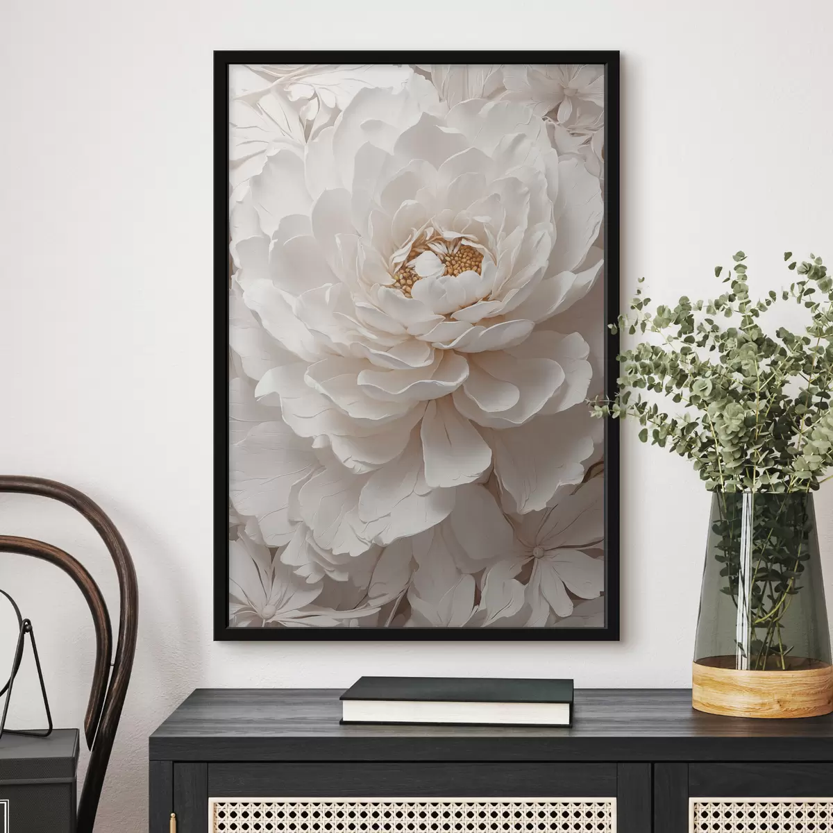 Poster Primo piano del fiore bianco f40348