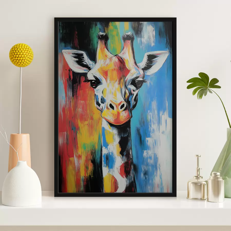 carta da parati Giraffa multicolore nr. f40349