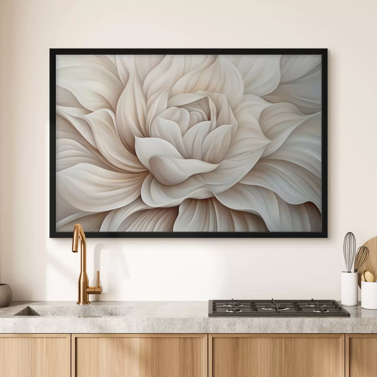 Poster Petali di un grande fiore astratto f40352