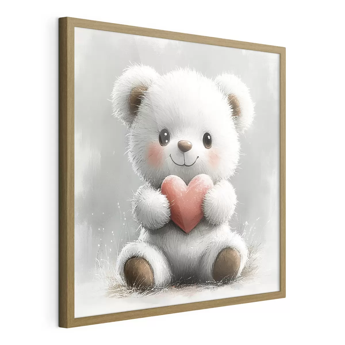 Poster Simpatico orso con il cuore nelle zampe f40432