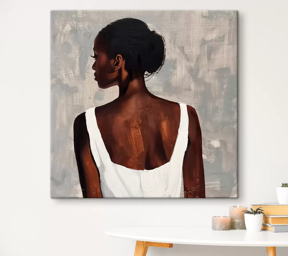 carta da parati Ragazza in abito bianco nr. s40440