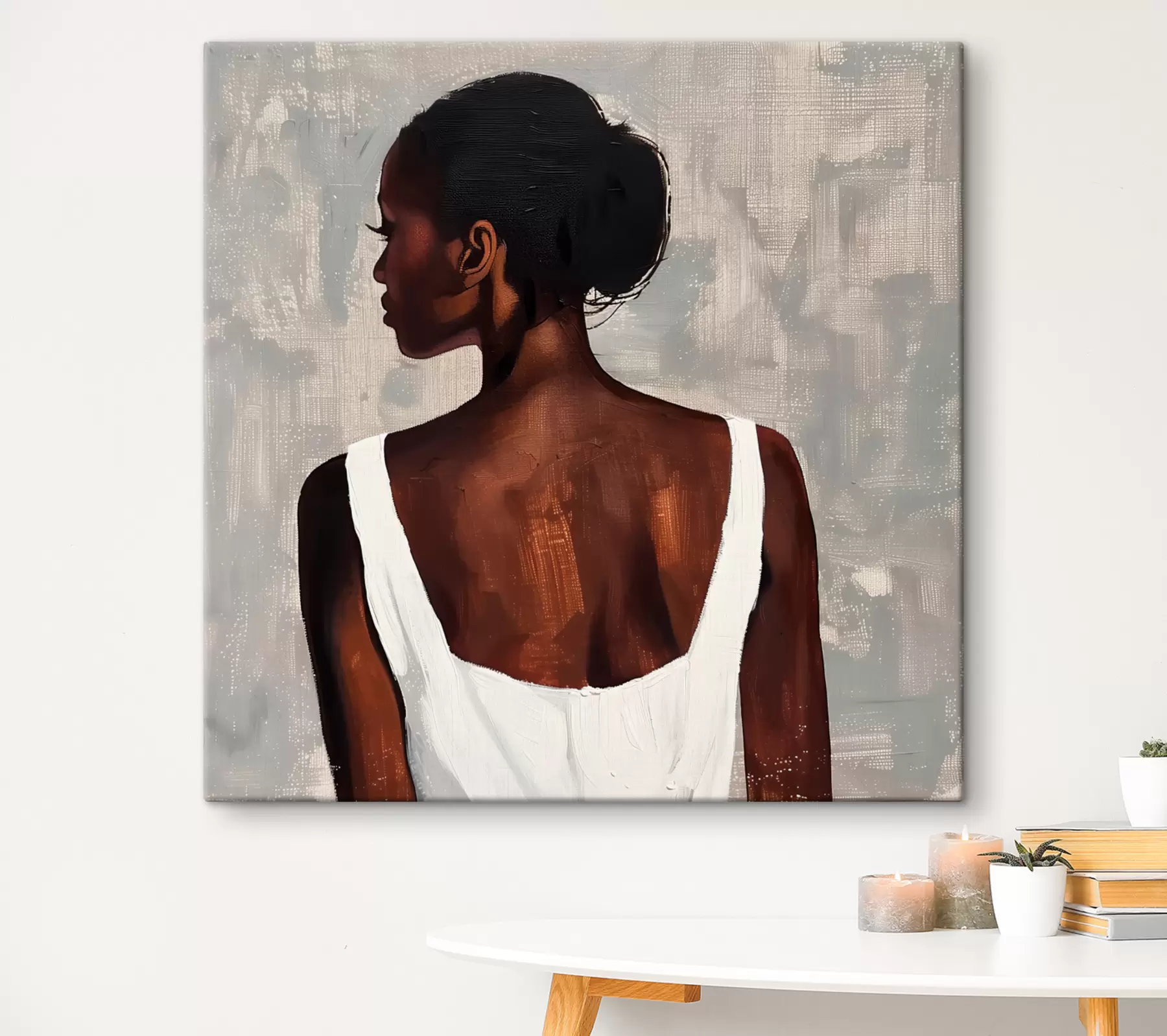 carta da parati Ragazza in abito bianco nr. s40440