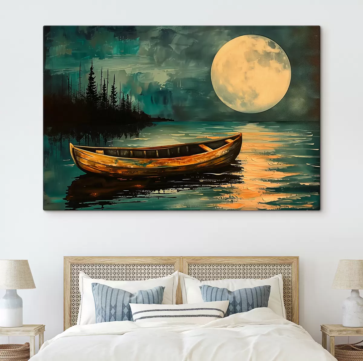 carta da parati Barca sullo sfondo del cielo stellato nr. s40442