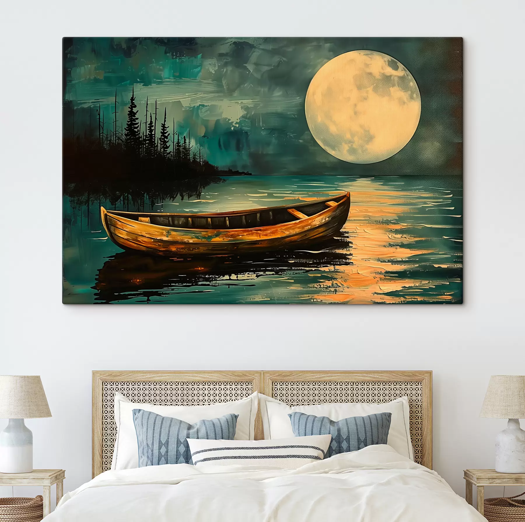 carta da parati Barca sullo sfondo del cielo stellato nr. s40442