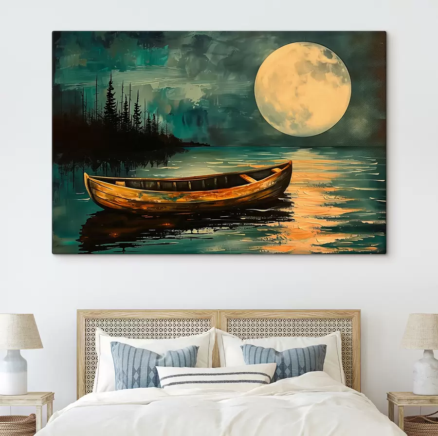 carta da parati Barca sullo sfondo del cielo stellato nr. s40442