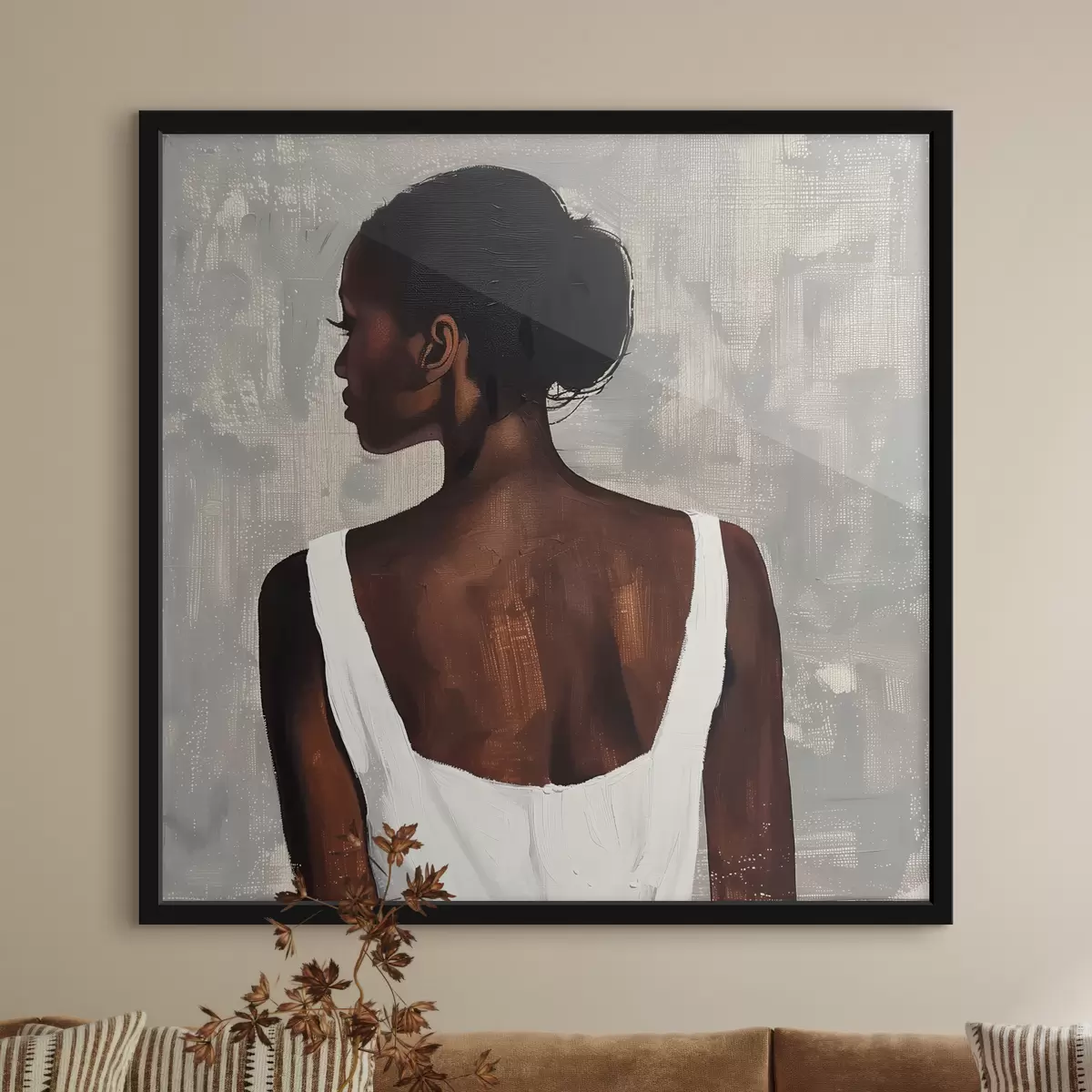 Poster Ragazza in abito bianco f40440