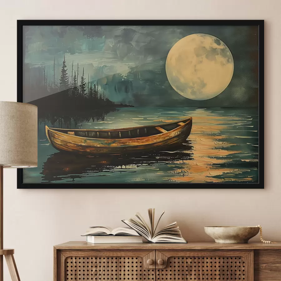 carta da parati Barca sullo sfondo del cielo stellato nr. f40442