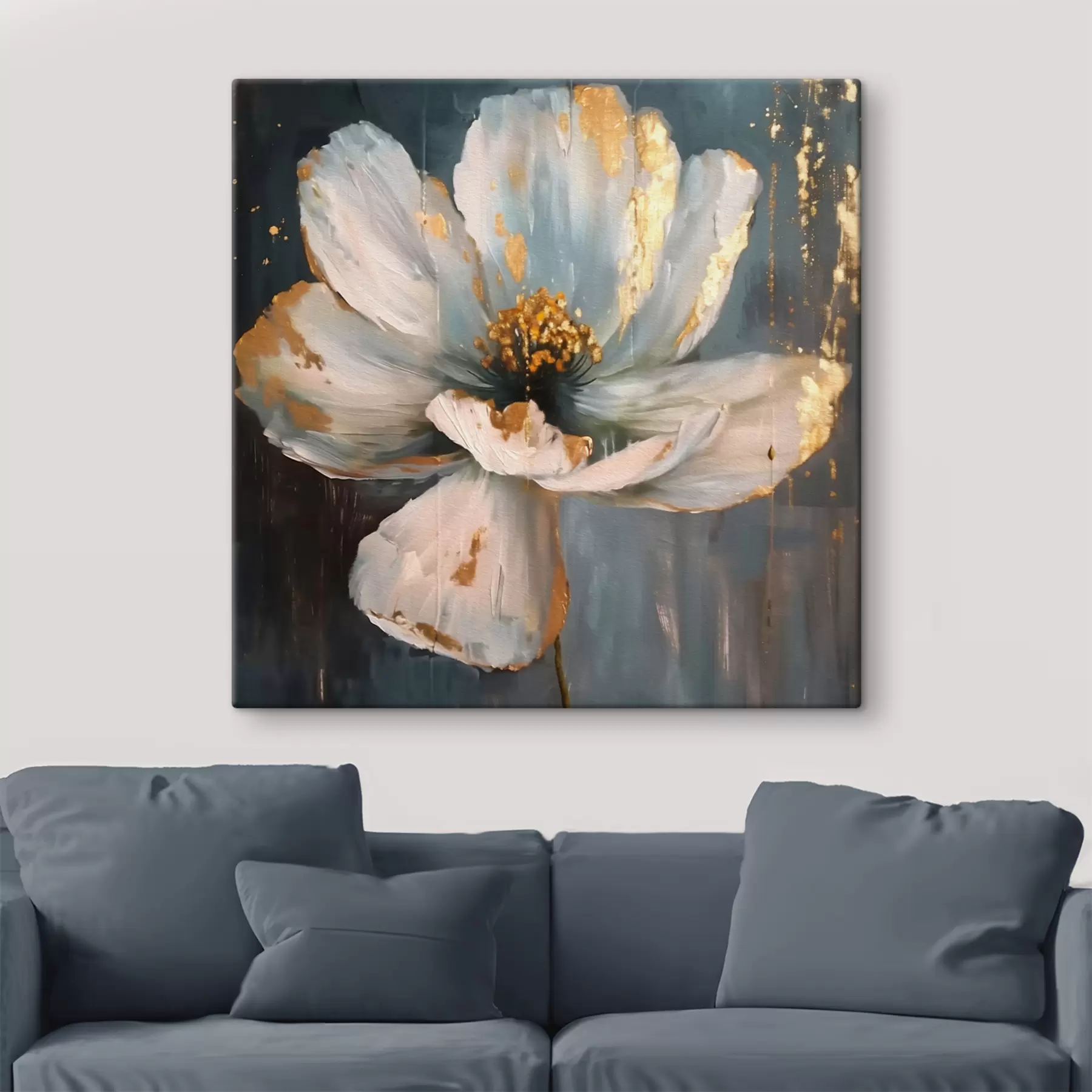 carta da parati Un grande fiore bianco nr. s40513