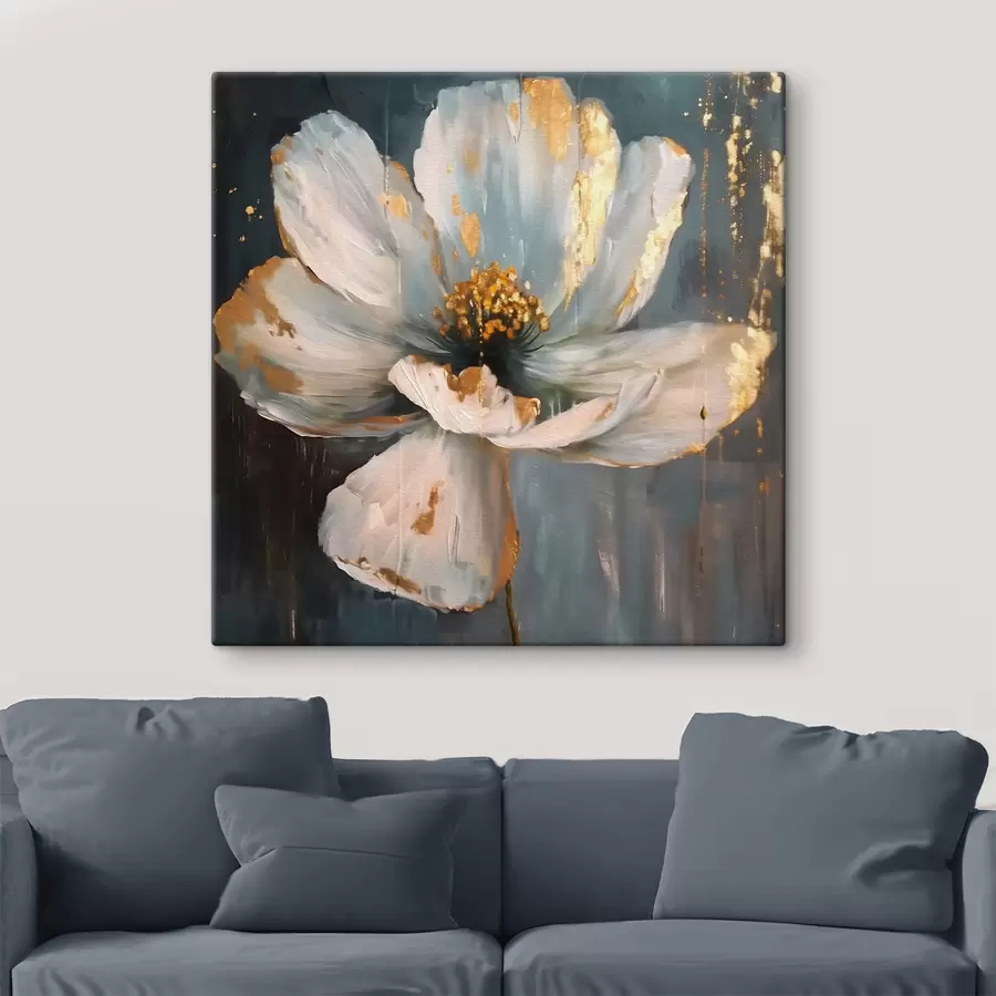 carta da parati Un grande fiore bianco nr. s40513