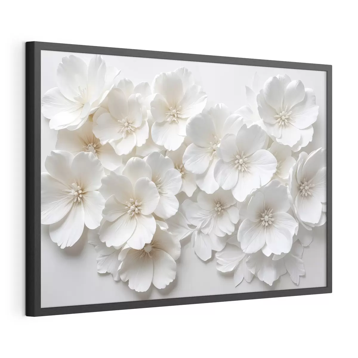 Poster Cascata di fiori bianchi f40548
