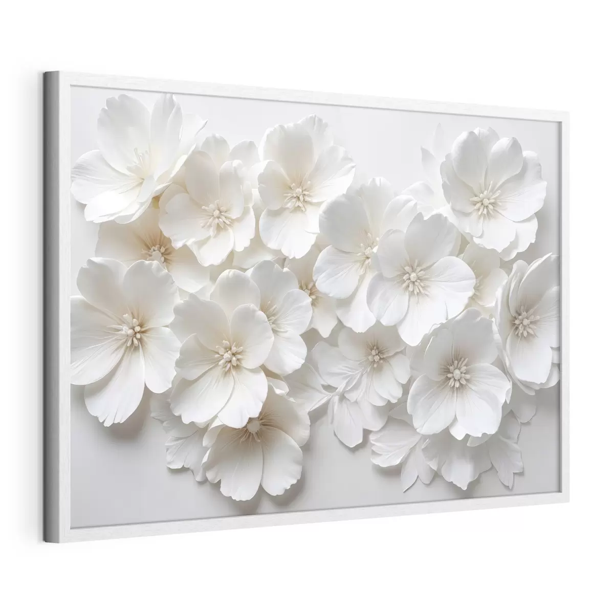 Poster Cascata di fiori bianchi f40548