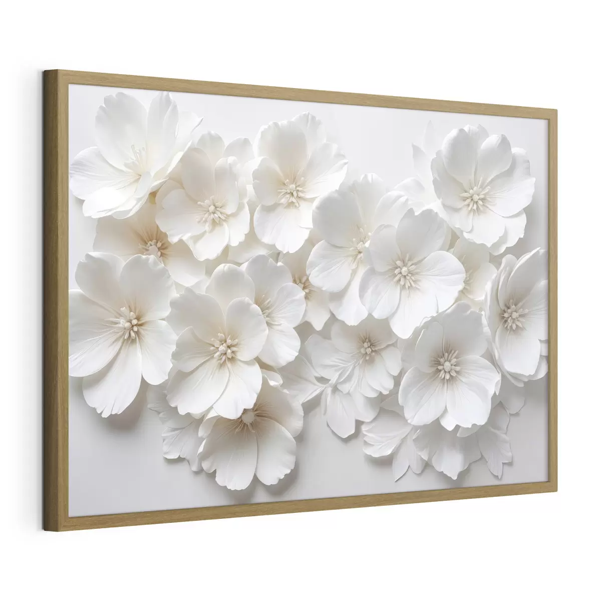 Poster Cascata di fiori bianchi f40548