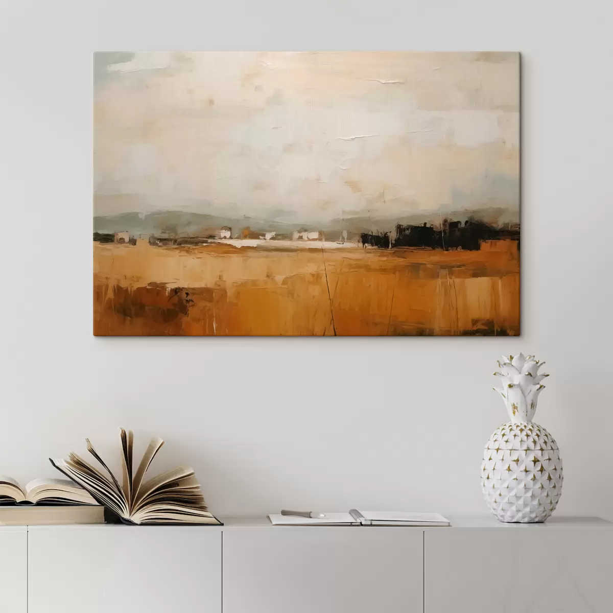 carta da parati Dipinto astratto di un campo, imitazione di pennellate nr. s40534