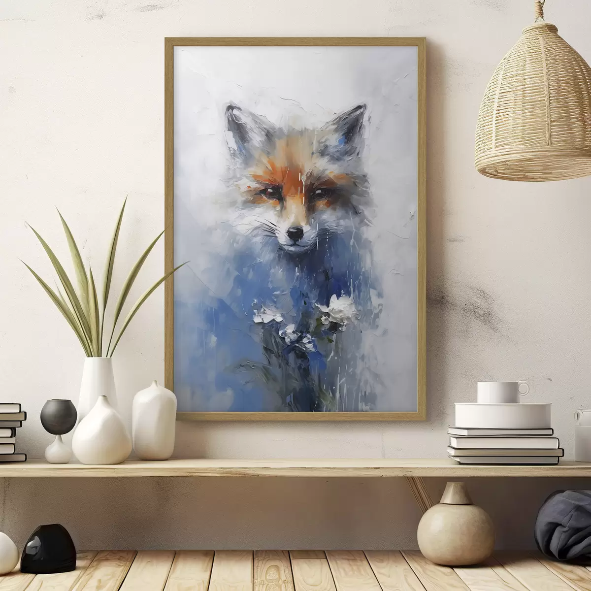 Poster Volpe in blu f40524