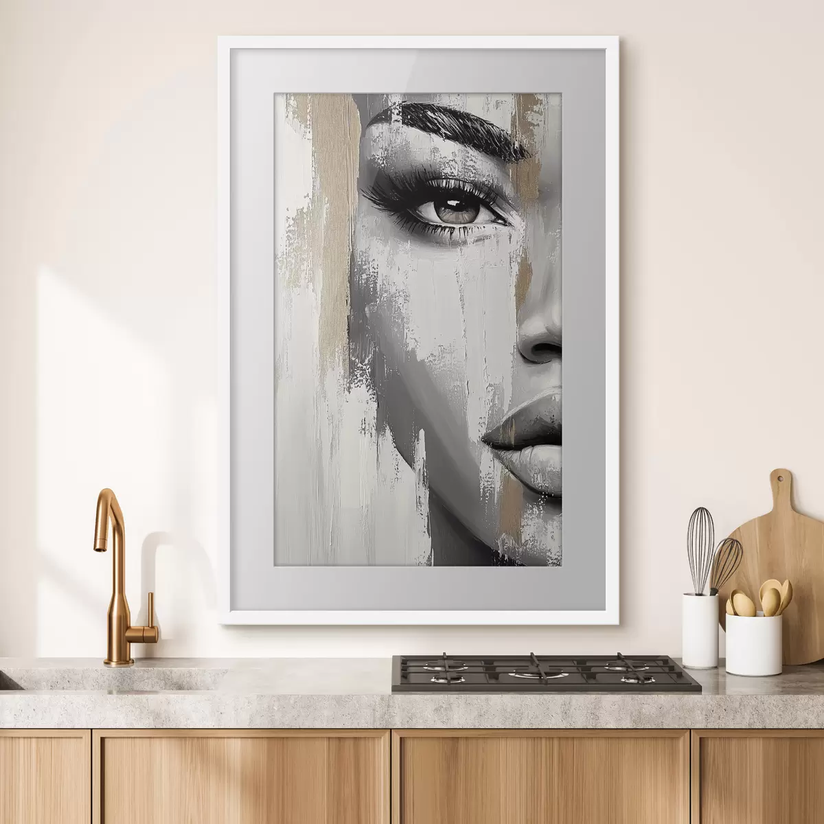 Poster Sguardo tra pennellate chiare f40535
