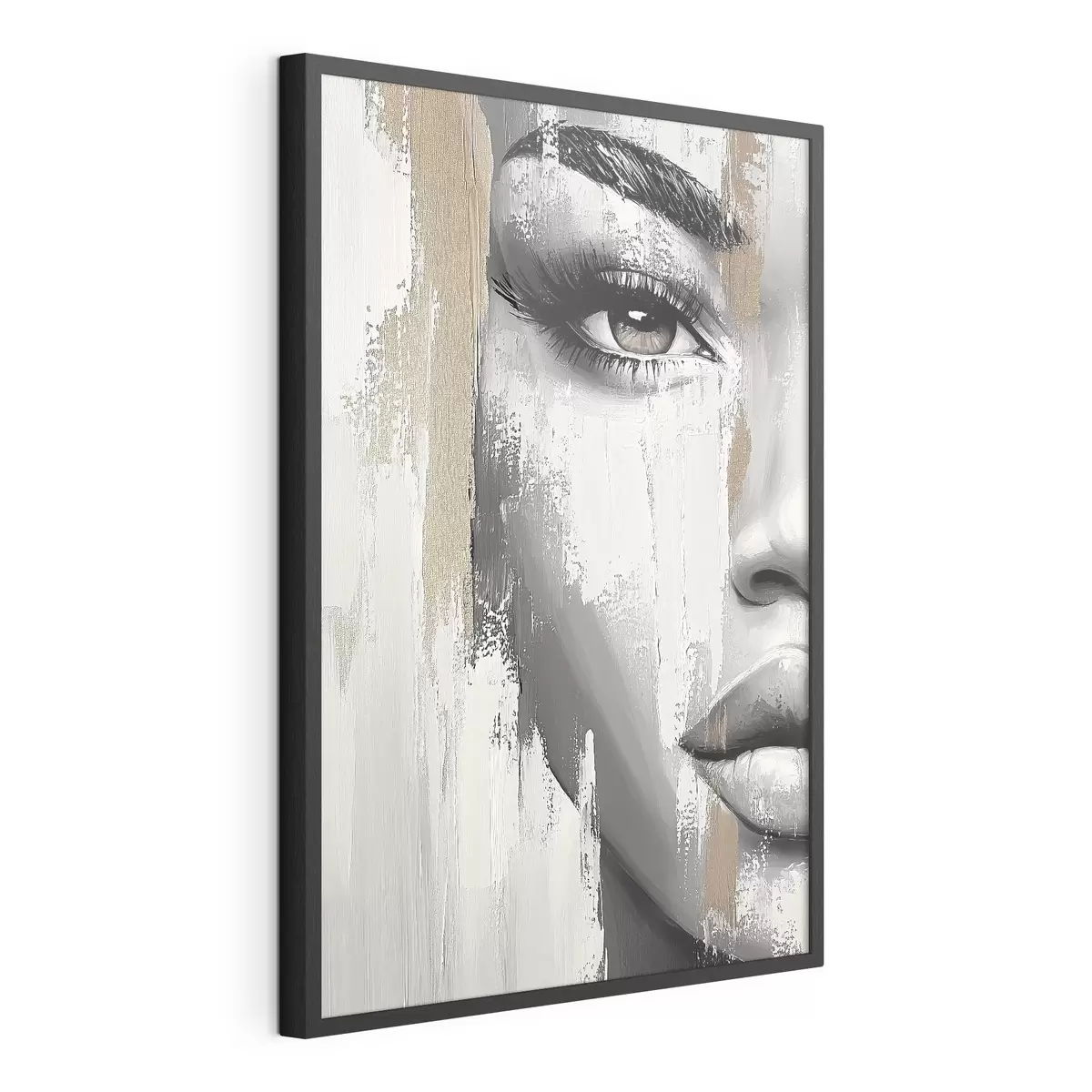 Poster Sguardo tra pennellate chiare f40535