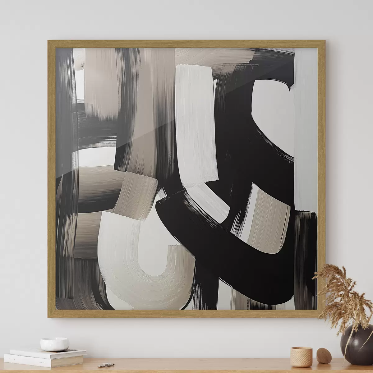 Poster Dipinto astratto con grandi pennellate f40581