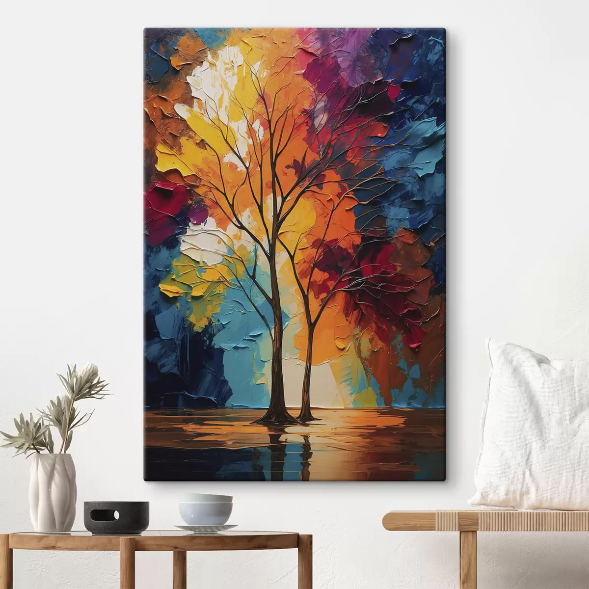 carta da parati Alberi su sfondo astratto nr. s40460