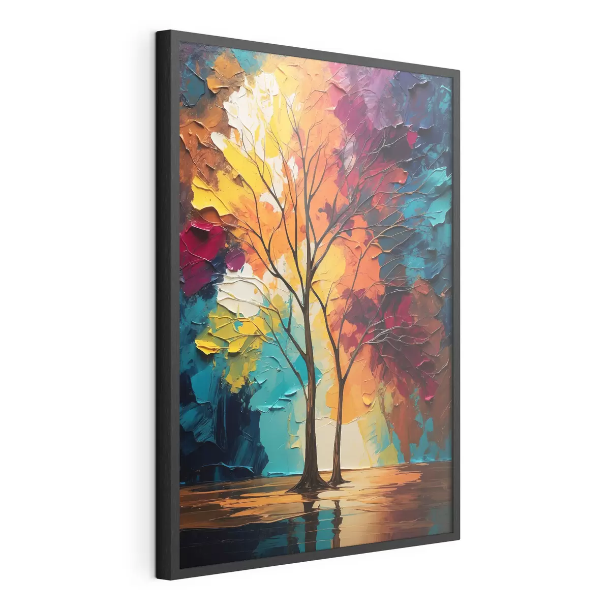 Poster Alberi su sfondo astratto f40460