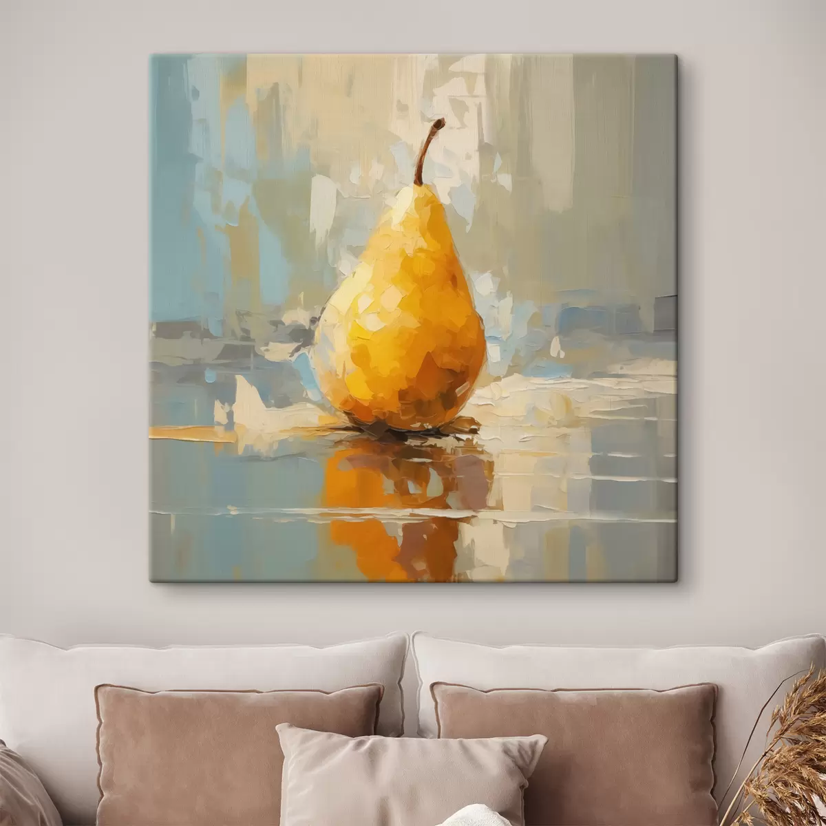 carta da parati Pera brillante che si riflette sulla superficie nr. s40690