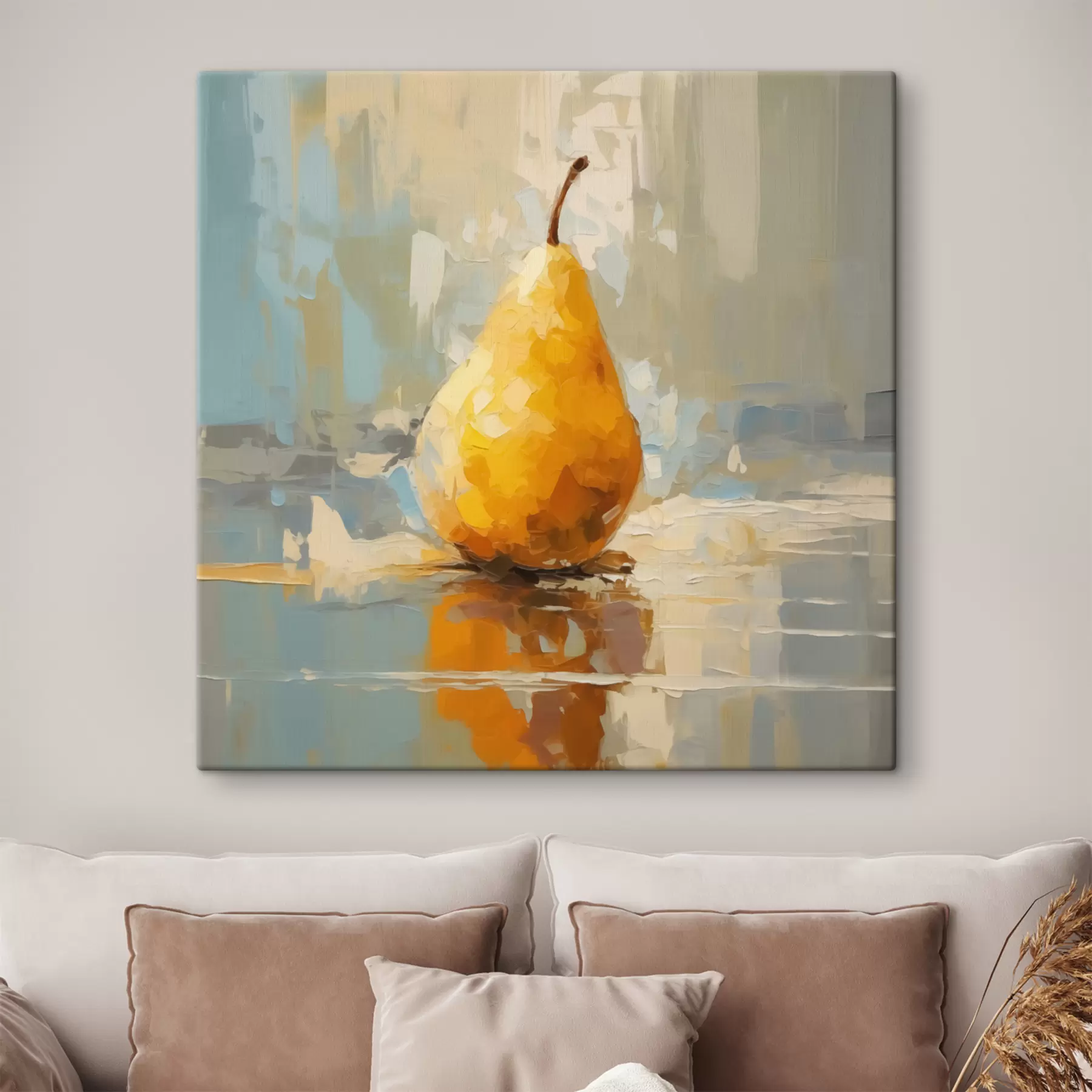 carta da parati Pera brillante che si riflette sulla superficie nr. s40690