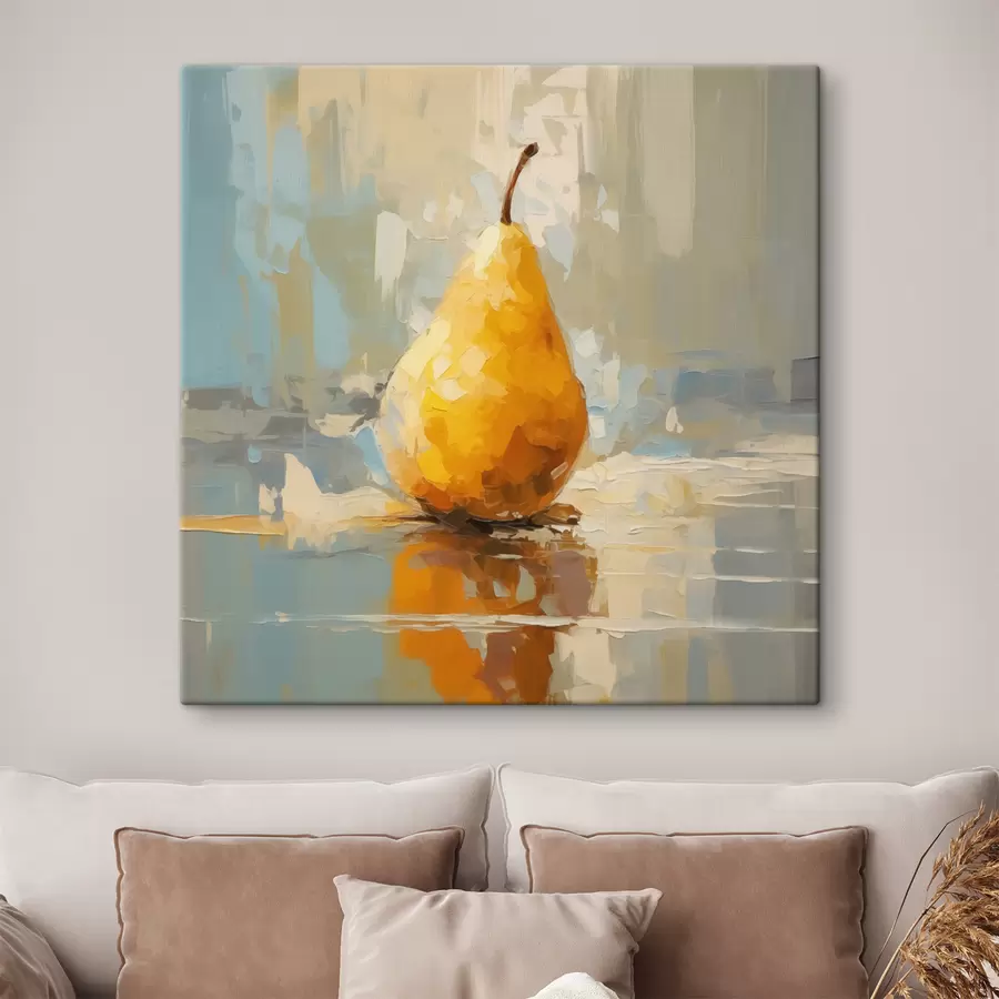 carta da parati Pera brillante che si riflette sulla superficie nr. s40690