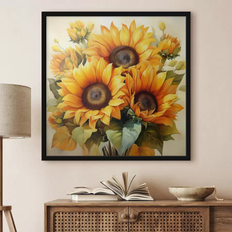 carta da parati girasoli grandi, girasoli gialli nr. f40710